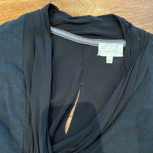 Anthro Deletta Black Mecene Top, M - Picture 14 of 14